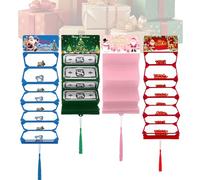 Porte-Monnaie De Noël Pour Argent Liquide - Enveloppes Du Père Noël Avec 10 Compartiments,Carnets Porte-Cartes De Vœux,Pour Hommes Femmes Adolescents Filles Famille Anniversaire Fête Bureau Maison