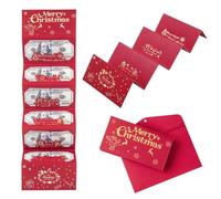 Porte-monnaie de Noël pour carte cadeau, argent de Noël ou carte cadeau avec 6 emplacements, porte-cartes de Noël surprise pour fournitures de Noël, organisateur de cadeaux festifs pour la famille