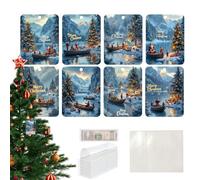 Porte-monnaie de Noël pour cartes de Noël, décorations amusantes pour les amoureux, 8 pièces, distributeur d'argent du Père Noël