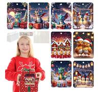 Porte-monnaie de Noël pour espèces, porte-monnaie de Noël pour espèces | Nouveauté 8 décorations de cartes en papier | Différentes images d'animaux de style 5 ornements pour porte-monnaie, monnaie