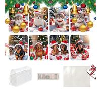 Porte-monnaie de Noël pour espèces - Série créative de chatons chiots - Porte-monnaie pour cartes de Noël - Pince à billets faite à la main - Ornements amusants - Pendentif d'arbre décoratif pour les