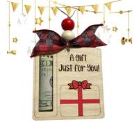 Porte-Monnaie De Noël pour Ornements d'argent Liquide, Pendentif De Portefeuille en Bois D'élan De Traîneau Décoration d'arbre De Noël, Ornements De Porte-Monnaie Amusants pour Noël