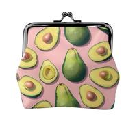 Porte-monnaie de nombreuses images d'avocat, petit portefeuille pour hommes et femmes pour le shopping et les sorties décontractées, noir, One Size, Art déco