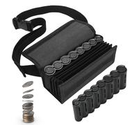 Porte-monnaie de poche | Distributeur de pièces de monnaie avec 8 compartiments pour le rangement | Distributeur de ceinture pratique pour collectionneur de pièces de monnaie