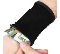 Porte-Monnaie de Poignet | Brassard Unisexe avec Pochette Zippée et Porte-Clés | Bandage Respirant Anti-Transpiration pour Marche Escalade Vélo Course Randonnée | Femmes et Hommes