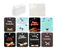 Porte-monnaie de remise de diplôme, décorations de fête de début, 13 x 10 x 2 cm, portefeuille léger et pratique, carte-cadeau pour lycée, collège et université, Qj077, Refer to description, Unisexe