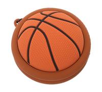 Porte-monnaie de Sport Mini en Silicone, Forme Ballon de Basket Marron | Attache Porte-clés, Rangement Pratique, Protection Légère, Usage Quotidien et Sorties Sportives, Style Cartoon