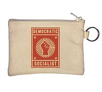 Porte-monnaie démocrate socialiste rouge avec affiche rouge beige