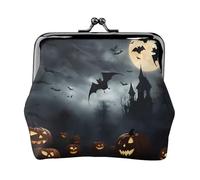 Porte-monnaie d'Halloween avec 4 chauves-souris volantes imprimées, porte-monnaie pour femme, porte-monnaie pour cartes de crédit