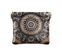 Porte-monnaie doré en forme de croissant de Ramadan avec fermeture à bouton-pression en matériau recyclé pour femme, Mandala Doré, one size, Mandala Doré
