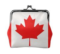 Porte-monnaie drapeau canadien, porte-monnaie, rouge à lèvres, accessoires cosmétiques, organisateur pour un usage quotidien, Noir , Taille unique, Pochette à monnaie