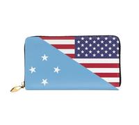 Porte-Monnaie Drapeau De L'Amitié Américaine Coin Purse Wallet avec Compartiment À Monnaie Portefeuille Femme Longue Porte-Feuille en Cuire pour Prof, Homme, Fille