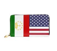 Porte-Monnaie Drapeau De L'Amitié Entre L'Amérique Et Le Tadjikistan Coin Purse Wallet Imprimé Femme Pouch Bourse Original Retro Portefeuille Femme pour Amoureux, Homme, Fille