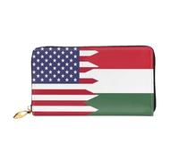Porte-Monnaie Drapeau De L'Amitié Entre Les États-Unis Et La Hongrie Femme Pouch Bourse Élégant Coin Purse Wallet Souple Bourse Pochette pour Prof, Enfant, Ami