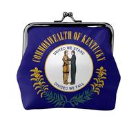 Porte-monnaie drapeau de l'État du Kentucky, porte-monnaie, porte-monnaie, pour festivals et occasions spéciales, noir, One Size, Art déco