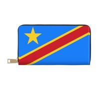 Porte-monnaie drapeau du Congo à la mode et polyvalent pouvant contenir des téléphones portables, des pièces de monnaie, des clés