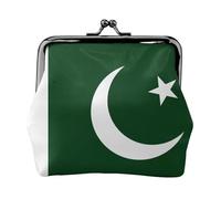 Porte-monnaie drapeau du Pakistan, porte-monnaie, rouge à lèvres, accessoires cosmétiques, organisateur pour un usage quotidien, Noir , Taille unique, Pochette à monnaie