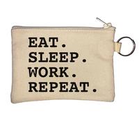 Porte-monnaie Eat Sleep Work Repeat Beige