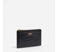 Porte-monnaie effet crocodile noir UN