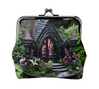 Porte-monnaie élégant en cuir avec imprimé gothique Fairy Garden03 pour femme