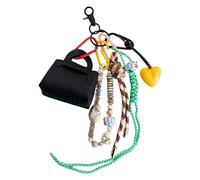 Porte-monnaie élégant en cuir synthétique avec lanière tissée à la main - Accessoires de sac pour homme et femme, Noir , Taille unique