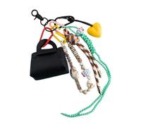 Porte-monnaie élégant en cuir synthétique avec lanière tissée à la main - Accessoires de sac pour homme et femme, Noir , M
