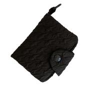 Porte-monnaie élégant en polyester gaufré pour les professionnels qui apprécient et détaillent, Noir/blanc