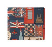 Porte-monnaie élégant et portable avec petits symboles de l'Angleterre, parfait pour les sacs à dos, les sacs à bandoulière, les poches, etc.