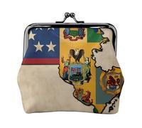 Porte-monnaie élégant et unique avec verrou de baiser et fermeture étanche pour pièces de monnaie Motif drapeau du New Jersey map03