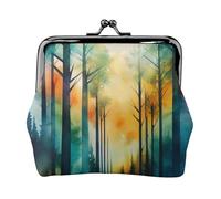 Porte-monnaie élégant et unique avec verrou de baiser étanche pour pièces de monnaie Motif arbre