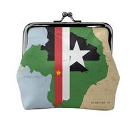 Porte-monnaie élégant et unique avec verrou de baiser étanche pour pièces de monnaie Motif drapeau de Sao Tomé-et-Principe map03