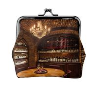 Porte-monnaie élégant et unique en forme de cave à vin rouge avec verrou de baiser étanche pour pièces de monnaie