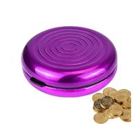 Porte-monnaie en aluminium avec compartiment à monnaie portable en format de poche pour ranger des sacs d'argent pour les budgets, violet, Consulte la descripción, Voir description