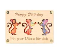 Porte-monnaie en bois avec pince à billets - Portefeuille en forme d'animal de dessin animé - Décoration de bureau - Porte-monnaie en bois - Organiseur de rangement pour argent, Petite souris, Refer