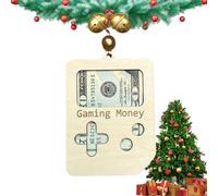 Porte-monnaie en bois pour huilier - Ornements de Noël - Porte-monnaie d'anniversaire festif - Cartes de Noël amusantes pour espèces, et adultes - Billets de loto Azoob