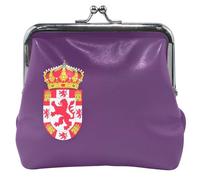 Porte-monnaie en cuir avec boucle de verrouillage pour femme Motif drapeau de la province de Cordoue