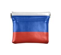 Porte-monnaie en cuir avec drapeau de la Russie pour femme - Porte-monnaie décoratif pour femme - Soporte de monedas para carro