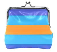 Porte-monnaie en cuir avec drapeau multisexe pour femme, joli baiser, boucle de verrouillage, petit porte-monnaie pour filles, Drapeau multigenre pour tout le monde, Classique