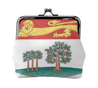 Porte-monnaie en cuir avec fermoir en forme de drapeau de l'Île-du-Prince-Édouard pour femme