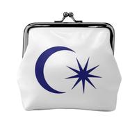 Porte-monnaie en cuir avec fermoir en forme de drapeau du sultan de Johor pour femme