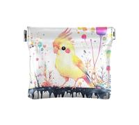 Porte-monnaie en cuir avec illustration détaillée du système solaire pour femme, Adorable calopsitte, 1 size, Moderne