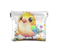 Porte-monnaie en cuir avec illustration détaillée du système solaire pour femme, Art Budgerigar, 1 size, Moderne