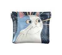 Porte-monnaie en cuir avec illustration détaillée du système solaire pour femme, Chat Ragdoll Esthétique, 1 size, Moderne