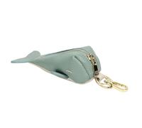 Porte-monnaie en cuir baleine avec fermeture éclair, porte-clés, porte-cartes, petit portefeuille pour femme, bleu clair