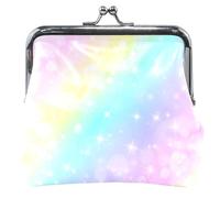 Porte-monnaie en cuir dégradé arc-en-ciel pour femme, jolie boucle, pochette à changer, dégradé arc-en-ciel 1, classique, Dégradé arc-en-ciel 1, Classique