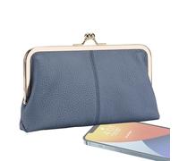 Porte-Monnaie en Cuir Kiss Lock,Kiss Lock Change Purse | Portefeuilles à Monnaie Kiss-Lock - Porte-Monnaie en Cuir PU de Grande capacité pour Cartes de crédit et espèces pour Femmes