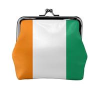 Porte-monnaie en cuir microfibre imprimé drapeau de la Côte d'Ivoire pour femme Mini portefeuille pour cartes et rouge à lèvres