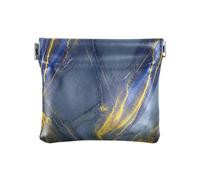 Porte-monnaie en cuir, mini boîte à bijoux en cuir marbré pastel, petite trousse de maquillage pour femme, Blues Marble Gold, one size, Blues Marble Gold