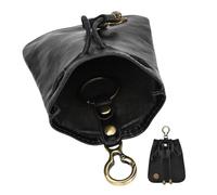 Porte-monnaie en cuir - Organiseur rétro, sac à cordon | Solution de rangement compacte, élégant et durable avec clip porte-clés pour homme et femme - Accessoires de costume, ceinture médiévale à dés