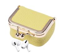 Porte-monnaie en cuir - Petit porte-monnaie - Porte-monnaie - Porte-monnaie Pochette porte-monnaie Porte-monnaie Organisateur de cosmétiques avec serrure à baiser pour espèces et cartes de crédit